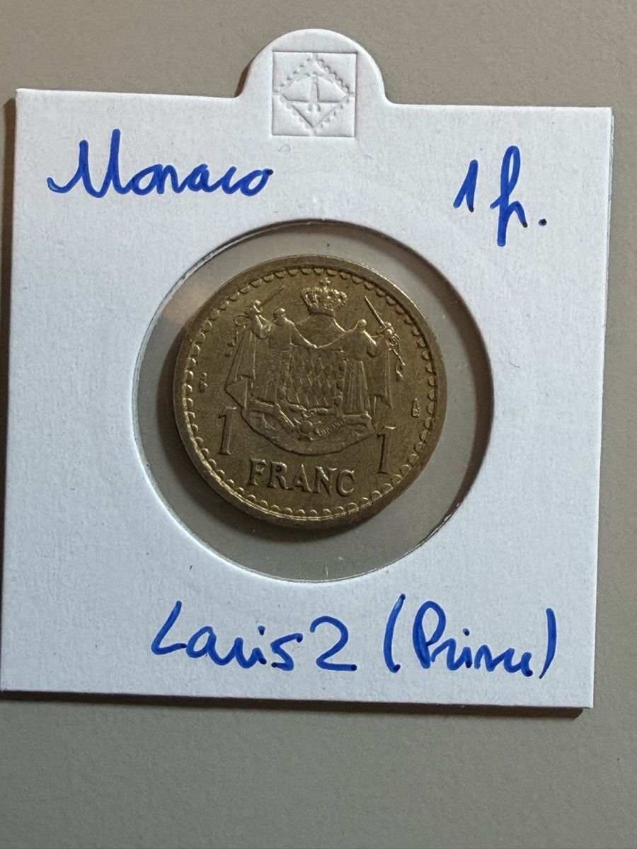 Tutti le monete: Monaco - 1 franc - Louis 2  – Usato da Payerne venduto da Mike1682