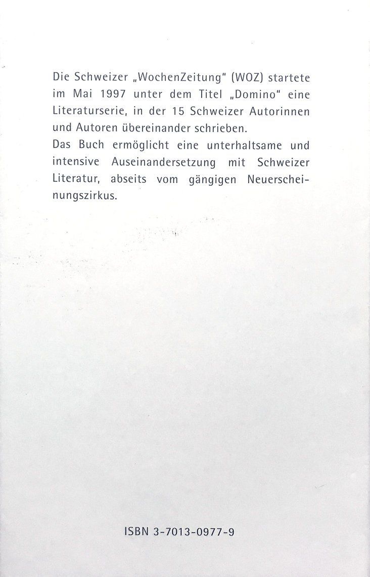 Libri: Meier Simone, Domino - Ein Schweizer Literaturreigen – Nuovo e nell'imballaggio originale da Sarnen venduto da Livres 1