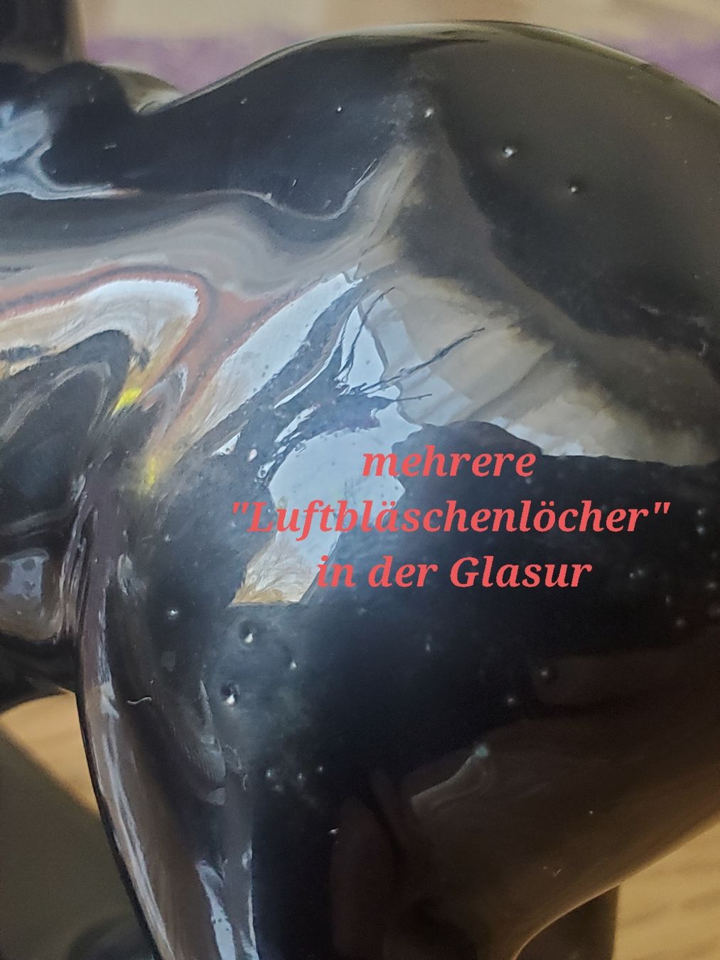 Statuette: Schwarze Keramik Rehkitz Figur, Laufen? – Usato da Frauenfeld venduto da BeneFull 6