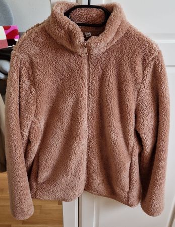 Uniqlo Teddy Fleecejacke rosa L