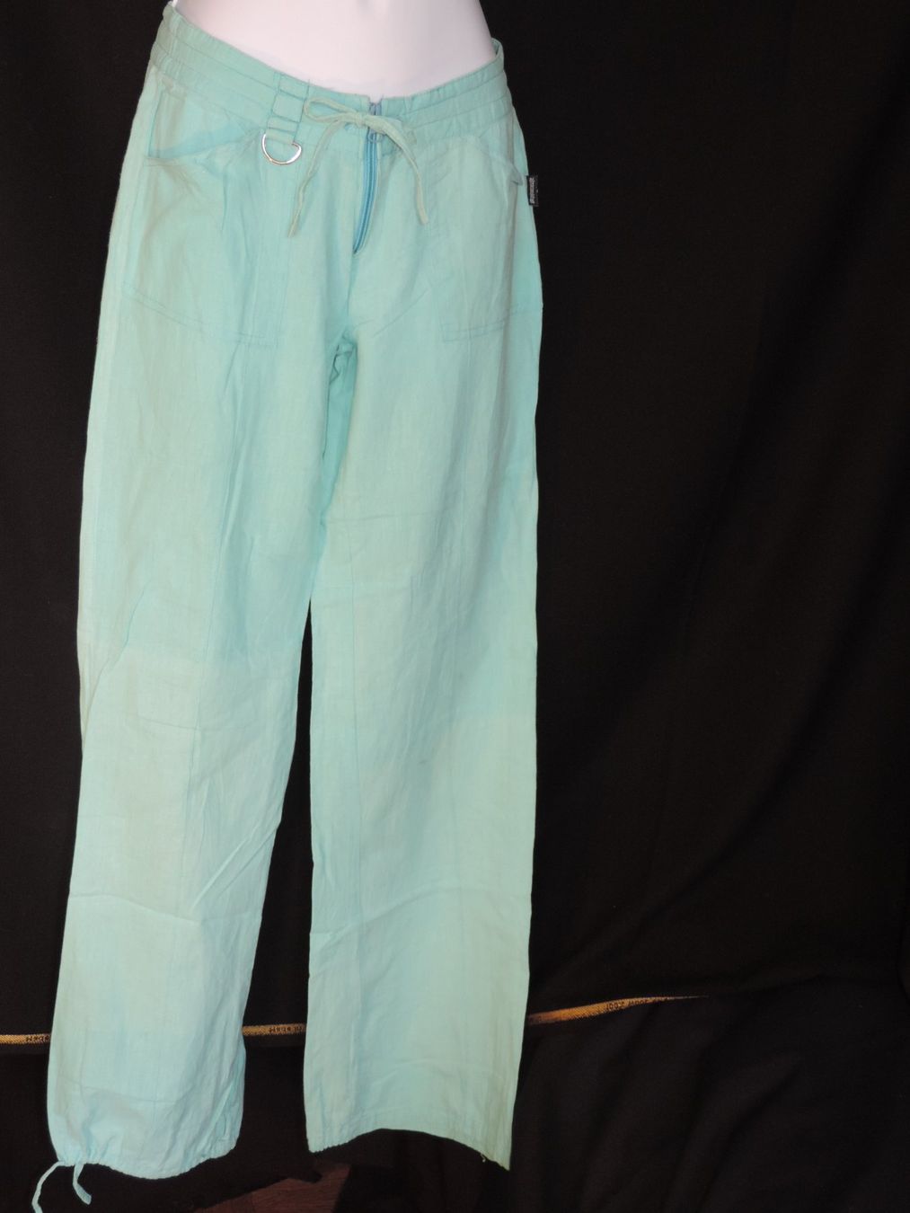 Pantaloni: pantalon lin droit léger turquoise – Usato da Genève venduto da Axelle333 6