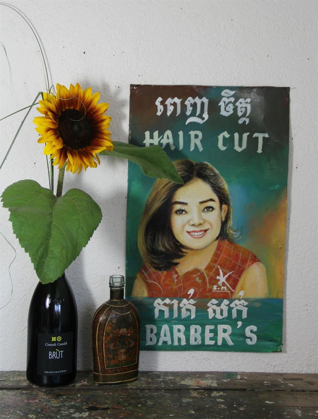 Insegne: handgemaltes Blechschild Friseur Barbier – Usato da Birrwil venduto da brandschatz_birrwil 3