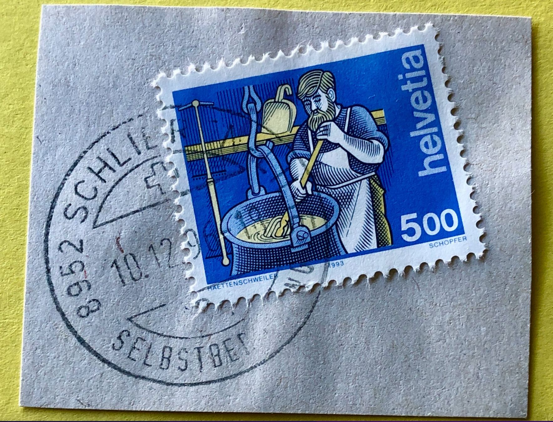 Tutti i francobolli: Nr.854 mit Stempelt  Käser Schlieren    – Usato da Aarau venduto da Billa007