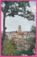 Fribourg La cathédrale et l'hôtel de ville