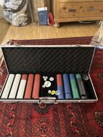 Poker Koffer mit Chips und Zubehör gebrauchter Zustand