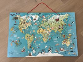 Weltkartenpuzzle zum Aufhängen (Spanisch)