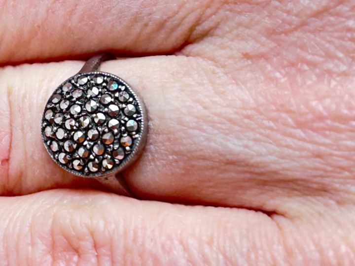 Anelli: Vintage Ring RUNDI Silber mit Markasiten (55) – Usato da Laufen venduto da Bellavitaboom 2