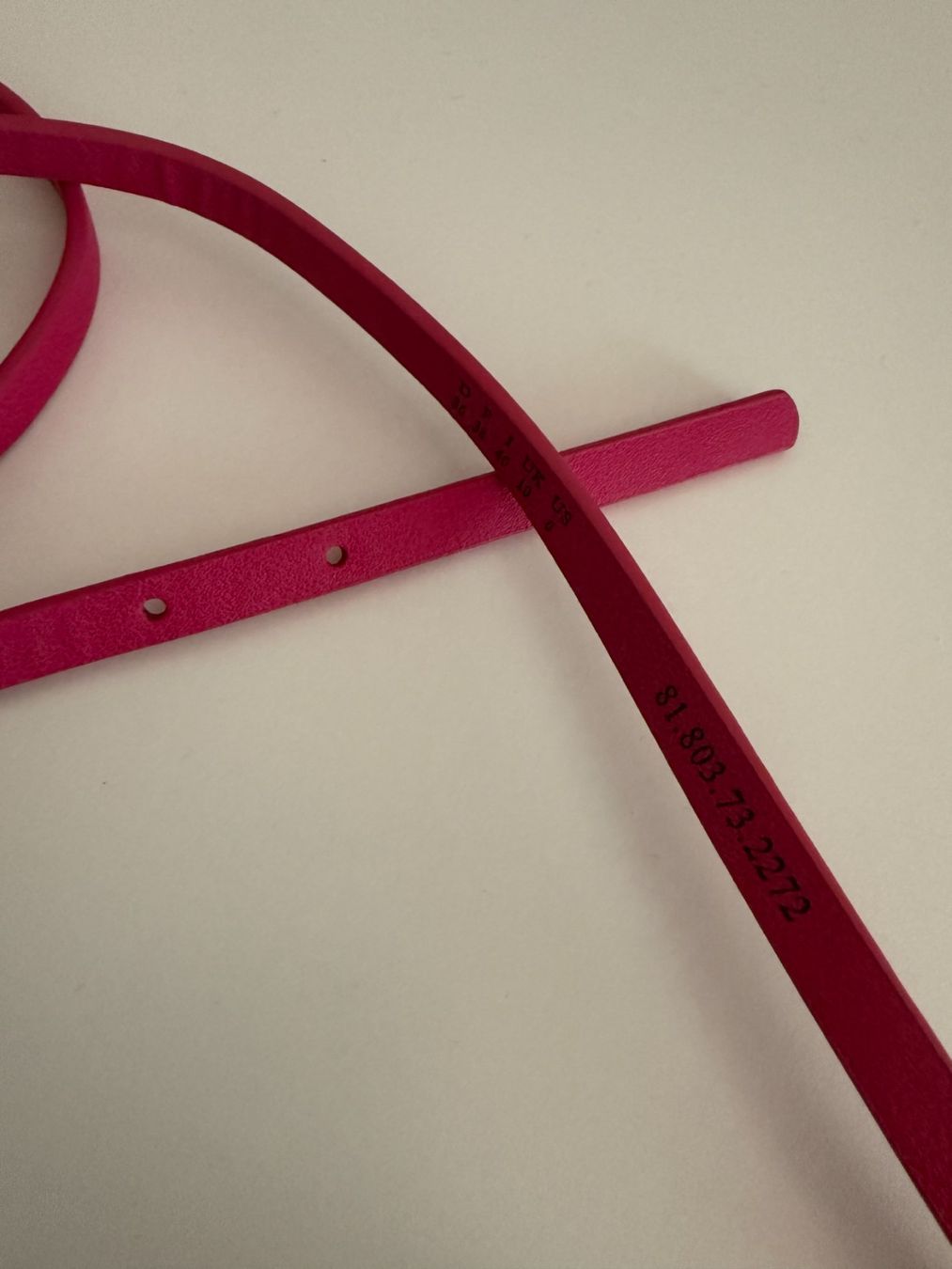 Cinture: COMMA - Ledergürtel pink schmal 36 – Usato da Zürich venduto da Diazaio 2