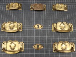 9 teiliges Jugendstil Kommodengriffe-Set