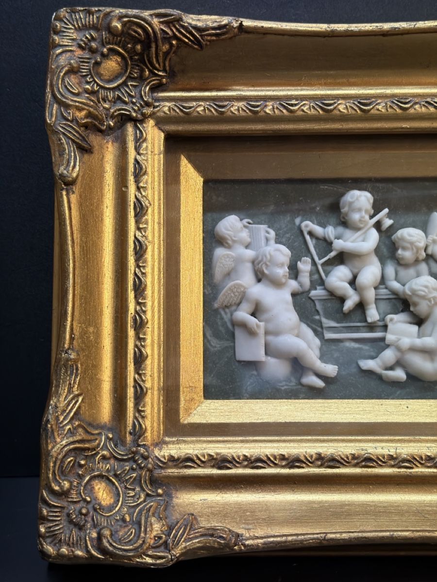 Foto & Immagini: STEINBILD MIT PUTTI UND ENGELN RELIEF, BIGGS & SONS LONDON – Usato da Matzingen venduto da exklusives 3