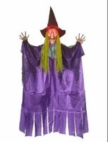Halloween Figur Hexe LED Augen Licht Zauber Deko