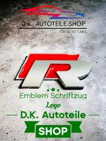 VW R Racing Schriftzug, Logo Emblem 3D Metall Neu Silbermatt