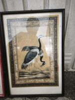 Lithographie "Deux Grues"- Oiseaux - Vintage