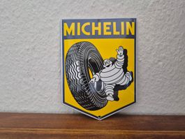 Emailschild Michelin Bibendum Reifen Service Emaille Schild