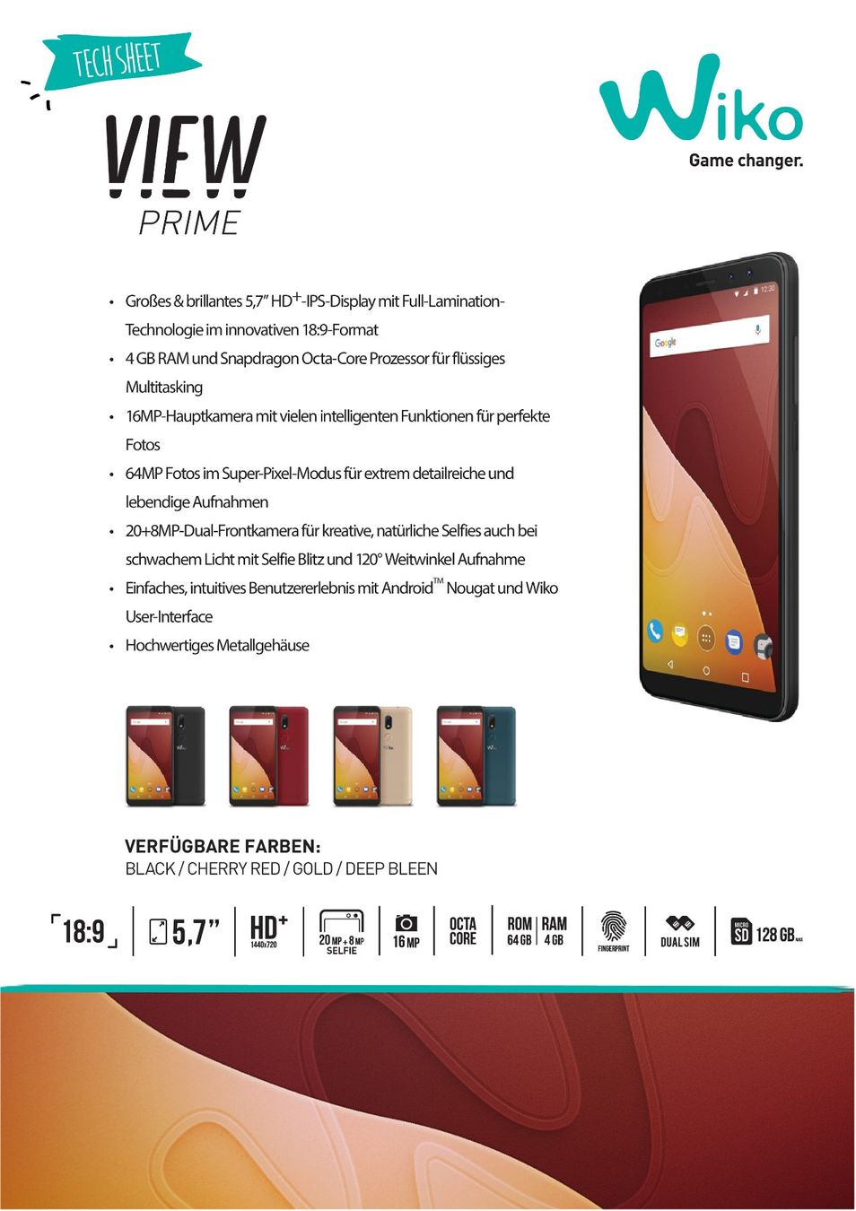 Wiko Telefoni cellulari / Smartphones: Smartphone Wiko View Prime – Usato da Mettmenstetten venduto da Tschaebis 5
