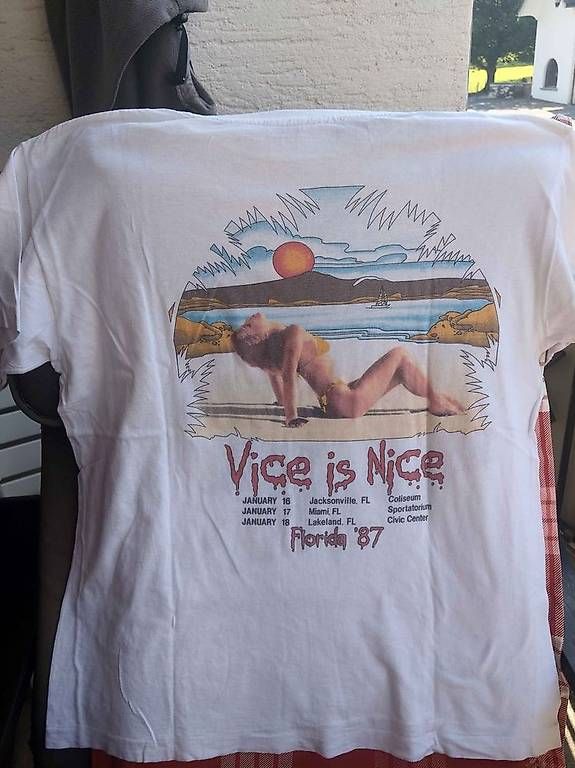 T-shirt: Vice is Nice - Vintage Iron Maiden - Florida 1987 – Usato da Bremgarten AG venduto da BenjaB 1