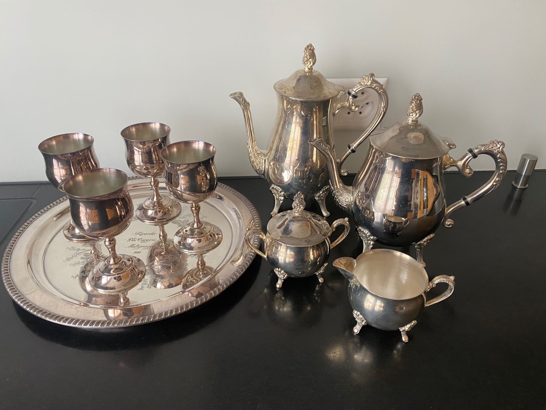 Services de table: Silber Kaffee-/Teeservice – D'occasion à Pfäffikon ZH par Alfetta82