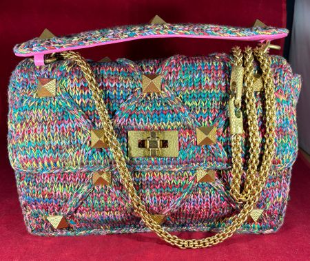 Sac Valentino Garavani Roman Stud Crochet Multicolore