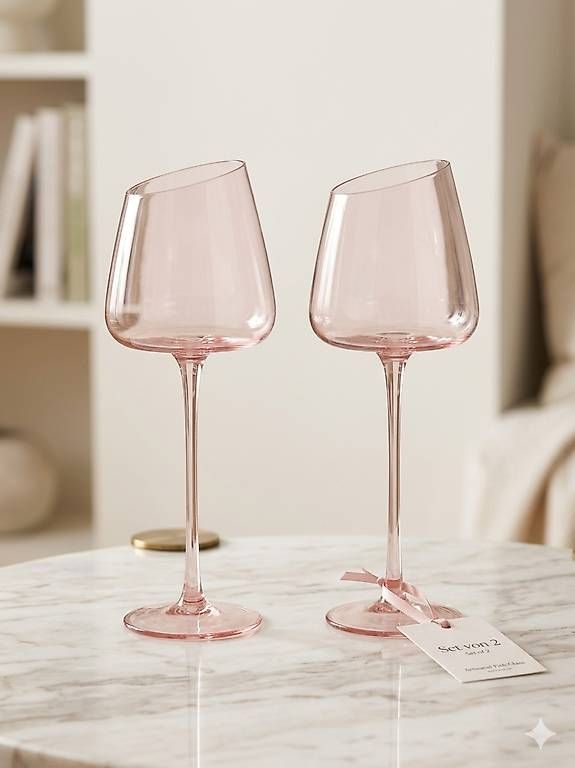 Bicchieri: 2er Set aus edlen rosa Weingläser – Usato da Cham venduto da VStore