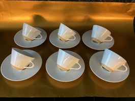 Nespresso / 6 Kaffeetassen mit Tellerli und Löffeli ☕️