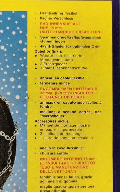 Catene da neve: Schneeketten Miocar Ring-Speed – Usato da Wilen b. Wollerau venduto da morethanmusic 2