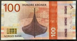 Norwegen 100 Kronen Banknote, Zustand siehe Fotos!