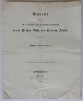 ZH: Rede zu "Züriputsch" vom 6.9.1839, wohl von Joh. J. Hess