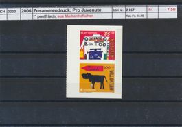 2006 Zusammendruck, Pro Juventute aus Markenheft. **