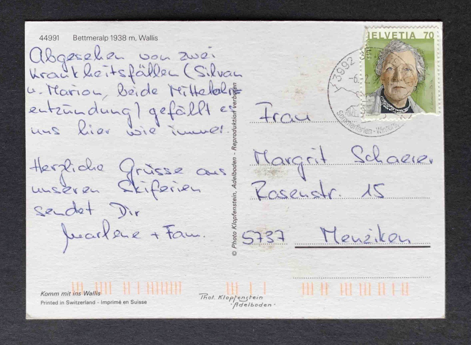 Cartes postales: AK Bettmeralp – D'occasion à Goldau par artelier1 1