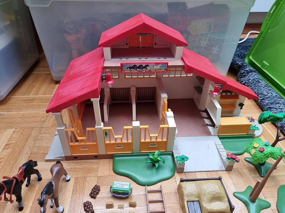 Playmobil (T1201) - Lotto Di 6 Accessori Per Cavalli Da Set Fattoria Ed Equestre (Usato) - Foto 2