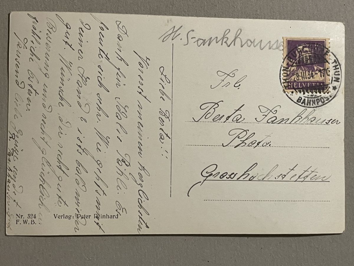 Cartoline postali: Ansichtskarte Ruegsbach mit Stempel  – Usato da Zollikofen venduto da zollo2 1