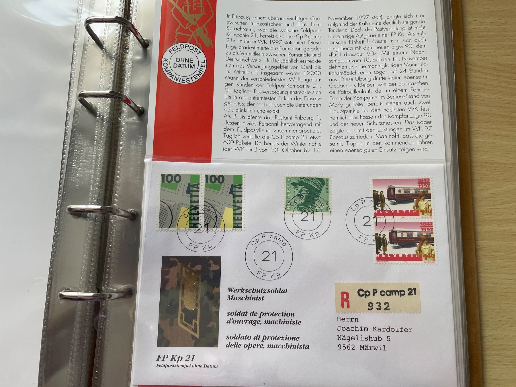 Tutti i francobolli: 21 DOC. MILITAIRE FELDPOST – Usato da Sonceboz-Sombeval venduto da Comment2 3