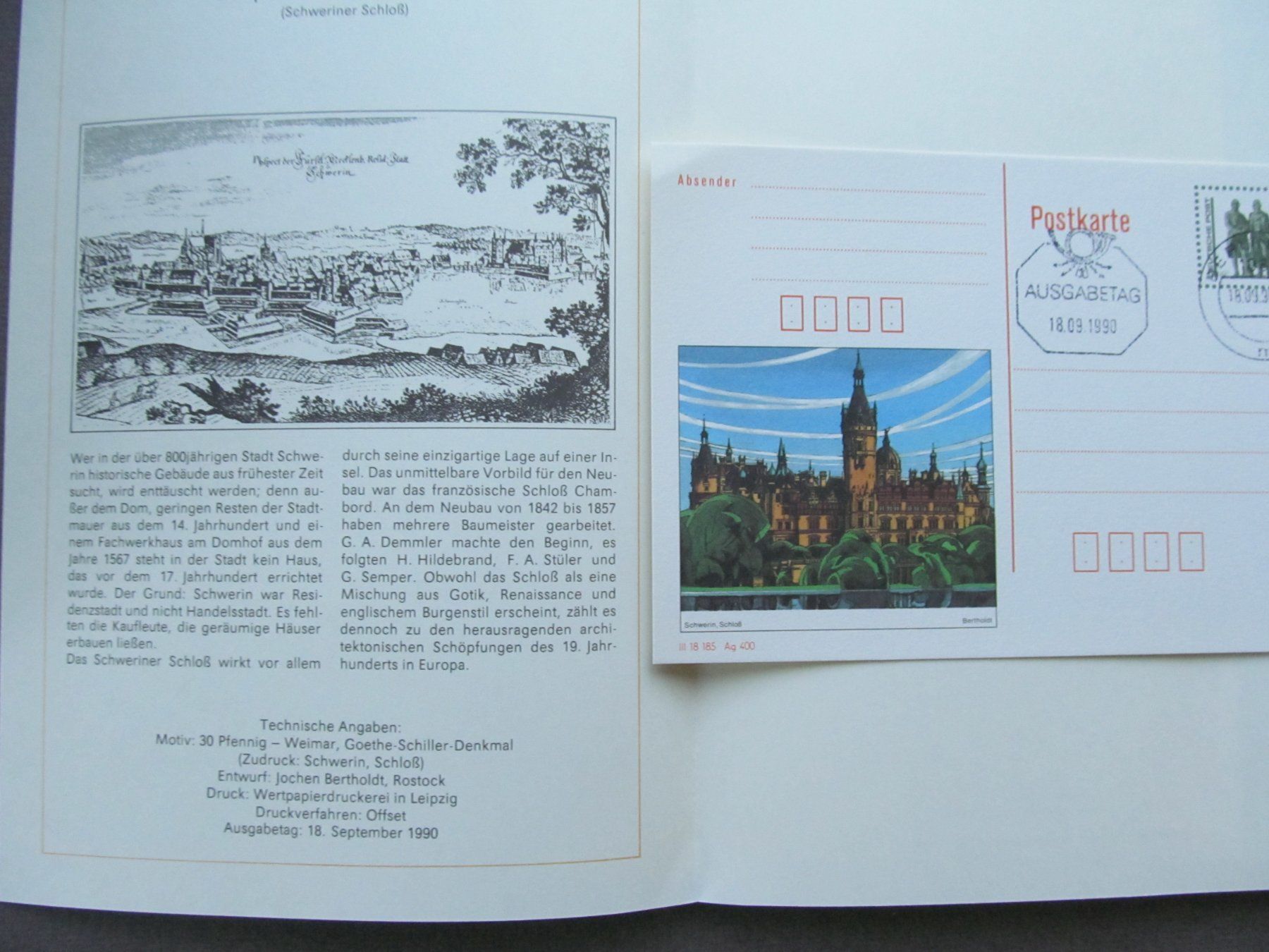 Alle Briefmarken: Jahressammlung der ehemaligen DDR  1990 – Gebraucht aus Hergiswil NW von Panda1990 6