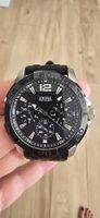 Montre Guess homme bracelet silicone et acier noir