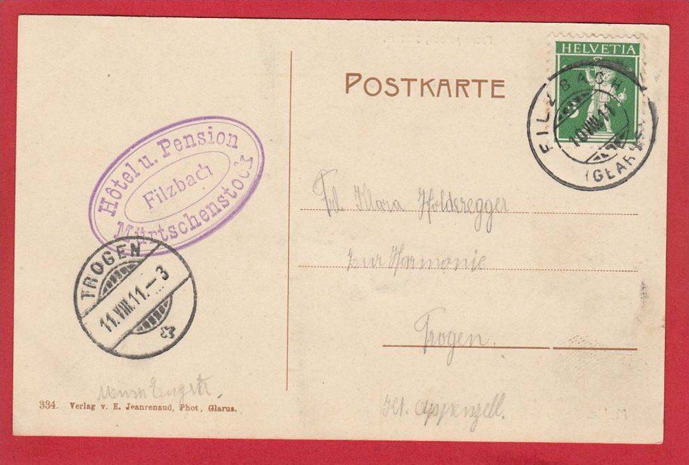 Cartoline postali: MOLLIS LICHTDRUCK 1911 – Usato da Grüningen venduto da Kartenlaube 1