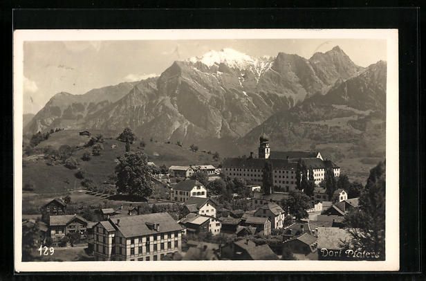 Cartoline postali: AK Pfäfers, Dorfansicht mit Kloster – Usato da Berlin venduto da bartko-reher