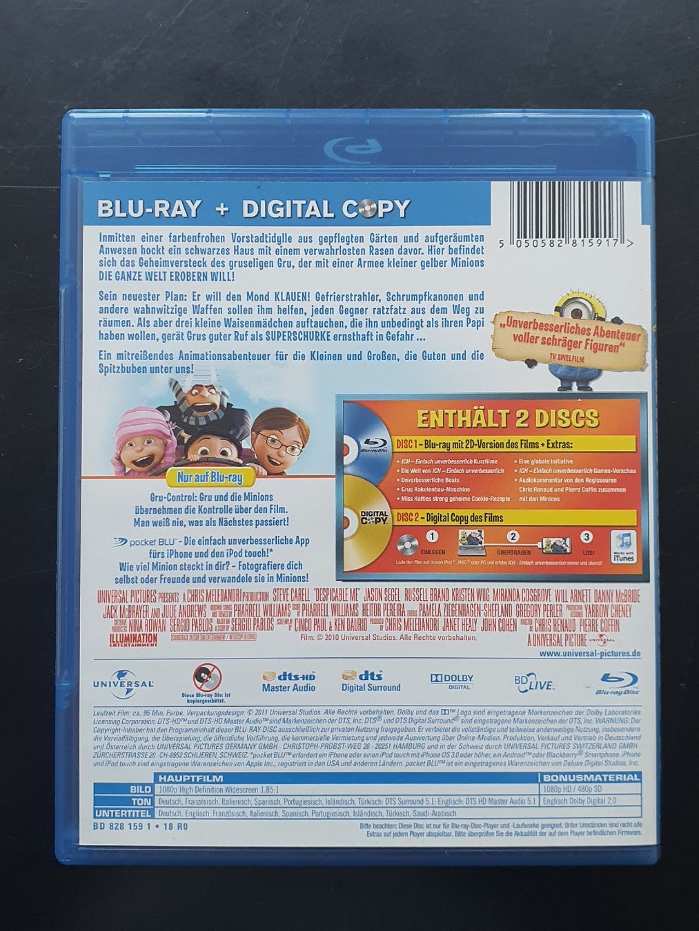 Tutti i DVDs: Despicable Me Blu-ray + Digital Copy – Usato da Zürich venduto da TimZurich1 1