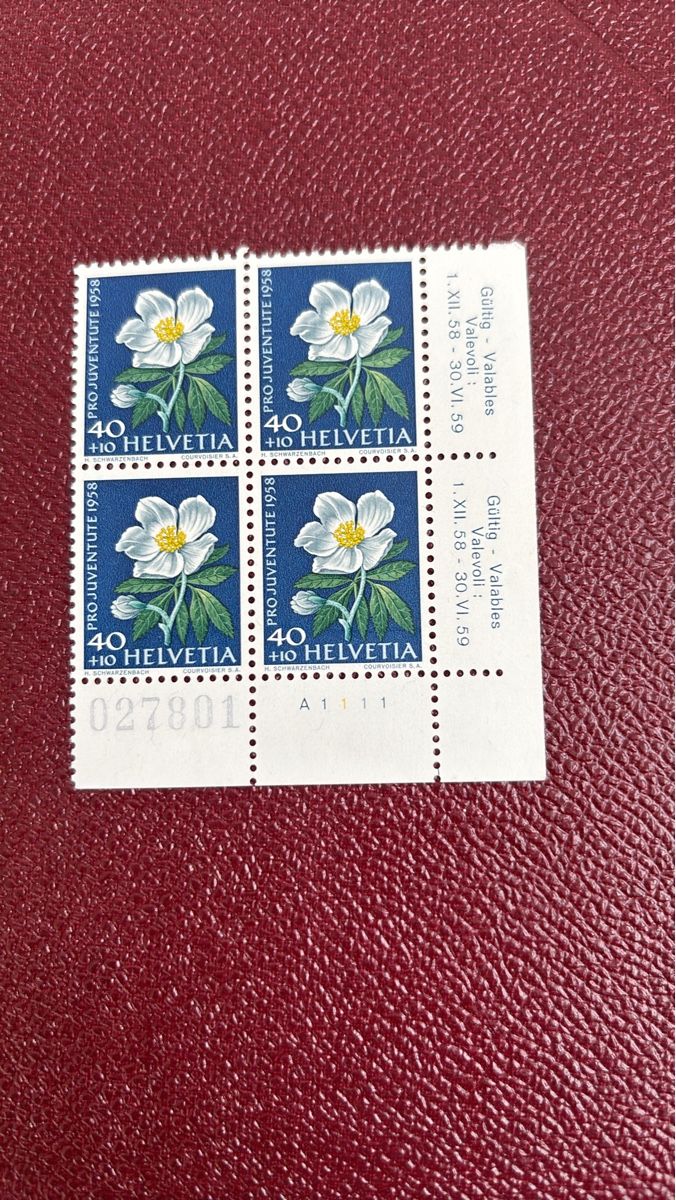 Tutti i francobolli: Briefmarken Pro Juventute 1958 Viererblock postfrisch – Nuovo (secondo la descrizione) da Spiez venduto da mar_87yx