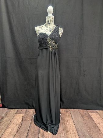 Schwarzes Abendkleid One-Shoulder, Gr. S/M