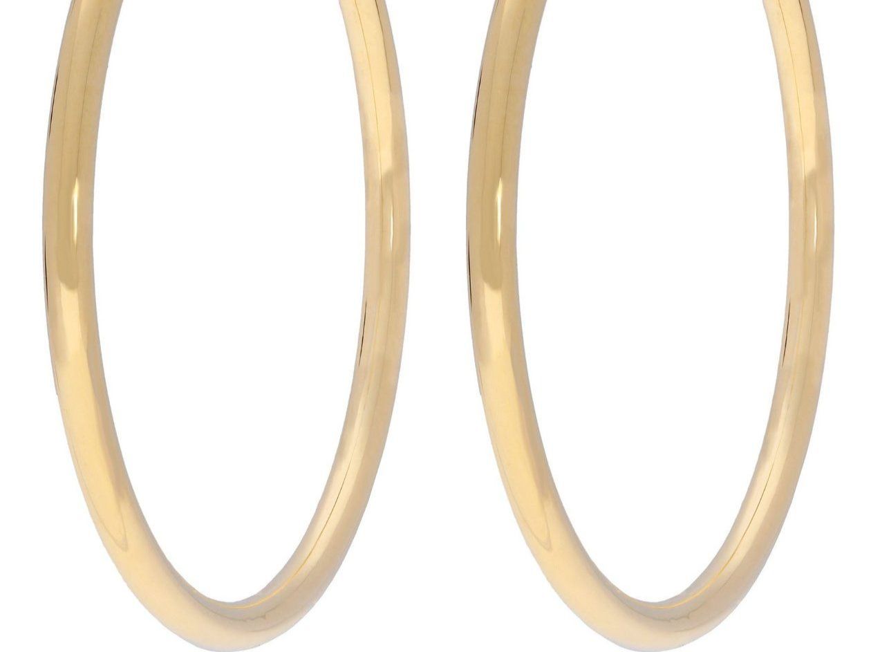 Orecchini pendenti & Orecchini a lobo: Gold 375 Ohrschmuck Creole 15mm – Nuovo e nell'imballaggio originale da Hemmental venduto da Goldwelt2