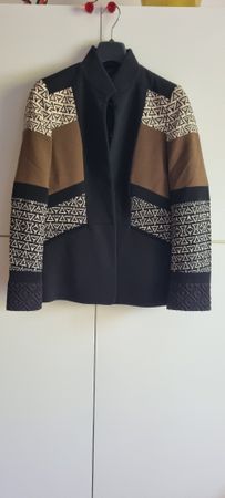 Etro Damen Jacke Grösse 44 Patchwork braun schwarz neuwertig