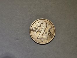 2 Rappen Münze, Jahrgang 1954, schöne Patina, Sammler