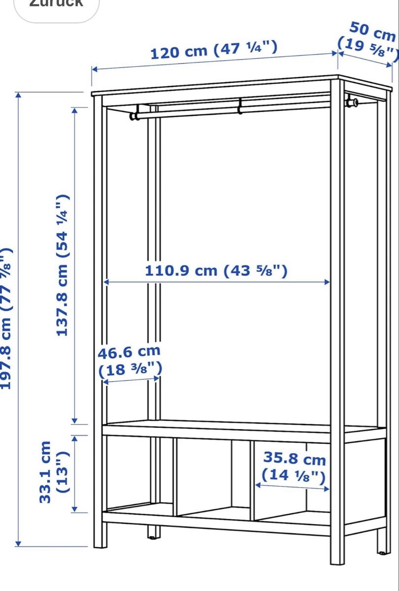 Ikea Garderobe: Ikea Hemnes Garderobe – Gebraucht aus Galgenen von syl_7y9c 1