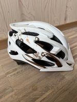 Weisser Fahrradhelm mit Muster, Top Zustand, Gr. M
