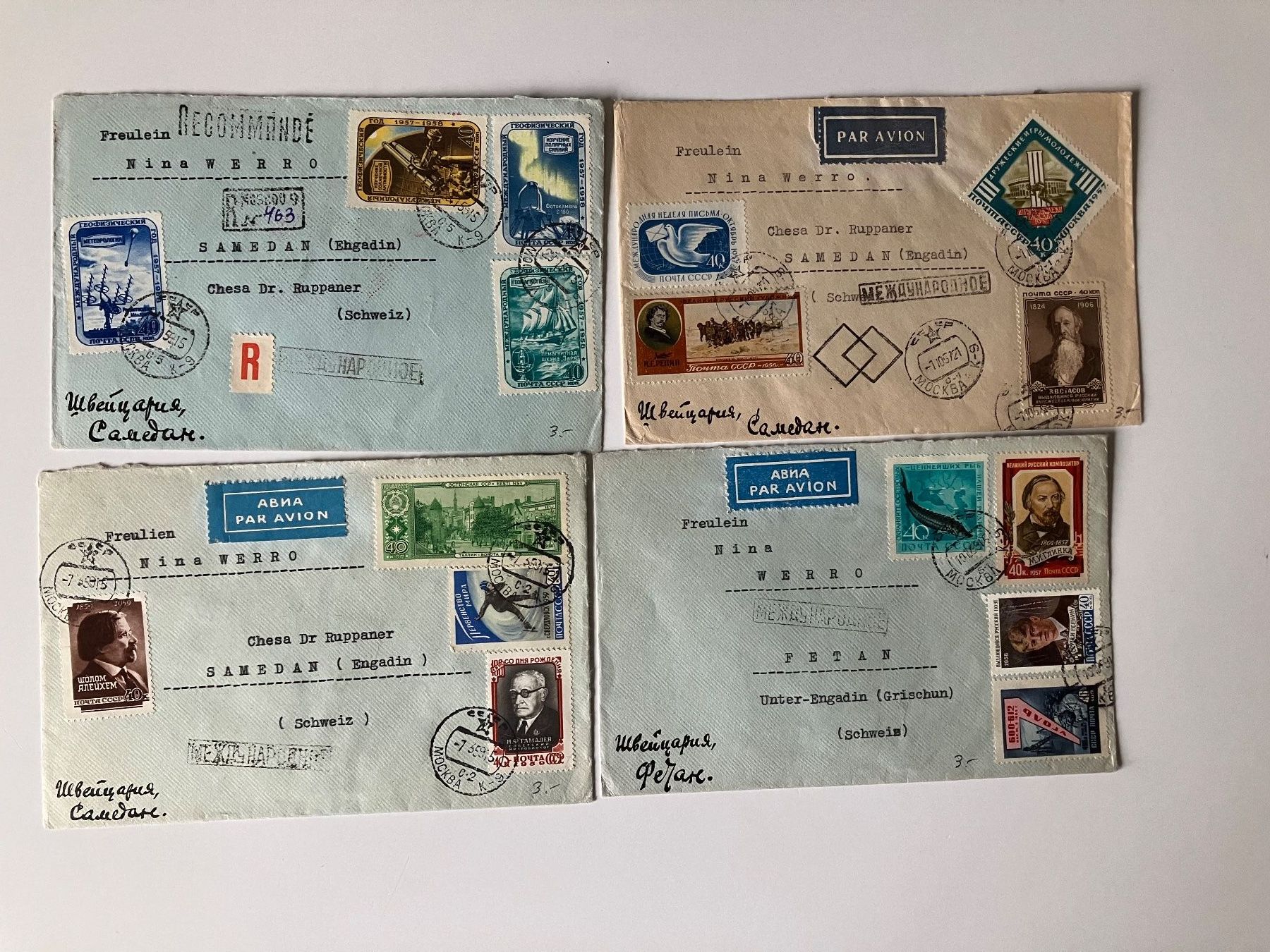 Tutti i francobolli: 15 tolle Briefe Russland - Schweiz – Usato da Baar venduto da Ramona10