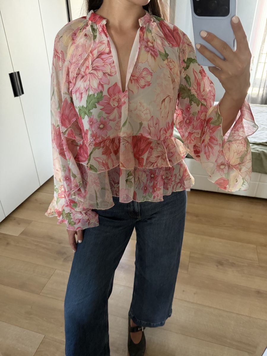 Zara Blusen: Zara Bluse Blumenmuster Grösse M neuwertig – Neu (gemäss Beschreibung) aus Paradiso von ksh_b5nb 5