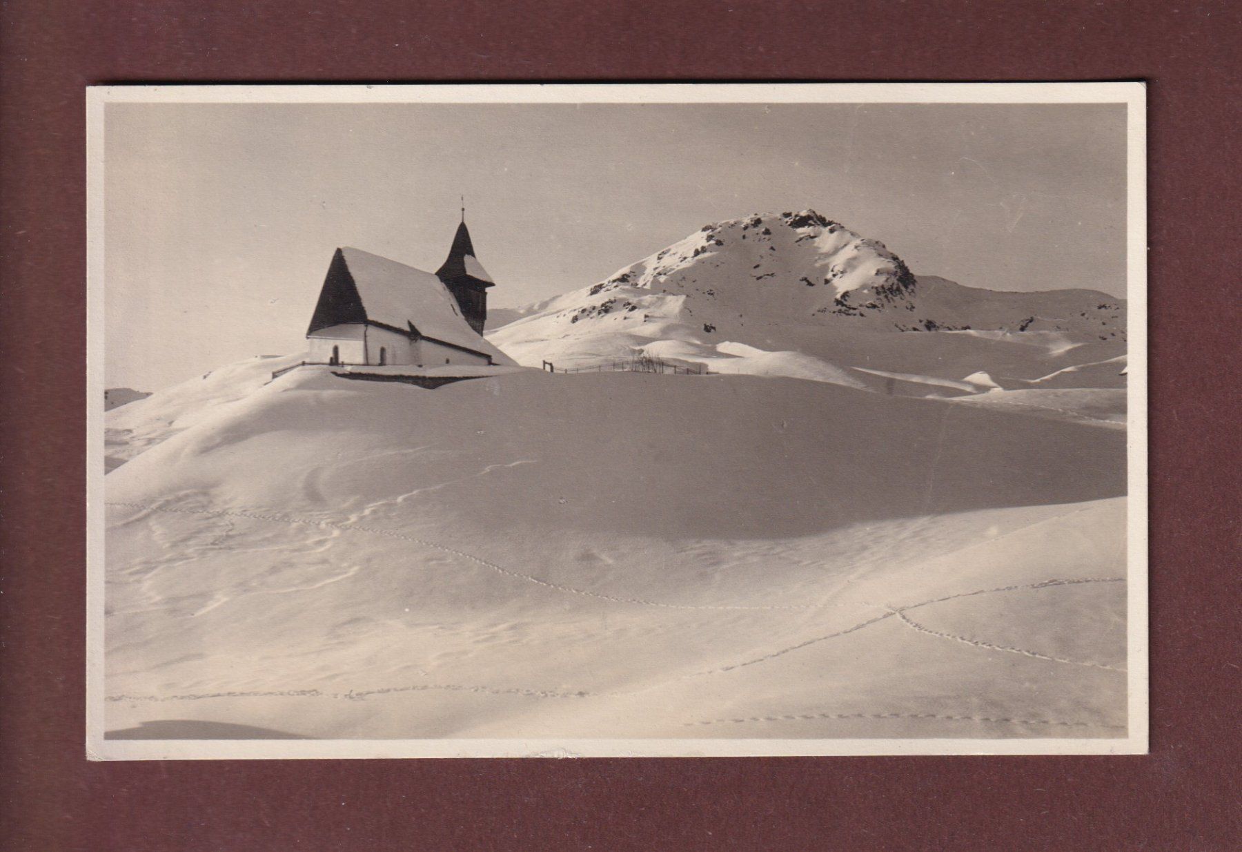 Cartoline postali: Kirchlein INNER-AROSA - Weisshorn – Usato da Pully venduto da nicecards-shop