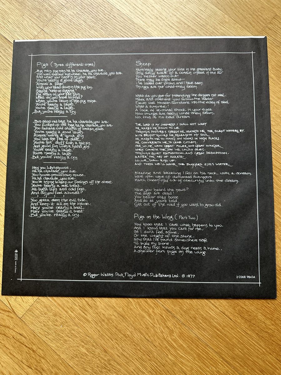 Schallplatten: Pink Floyd Animals LP – Gebraucht aus Zürich von marcochreis5 4
