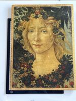 Bild mit Frau und Blumen,, Vintage(I5)