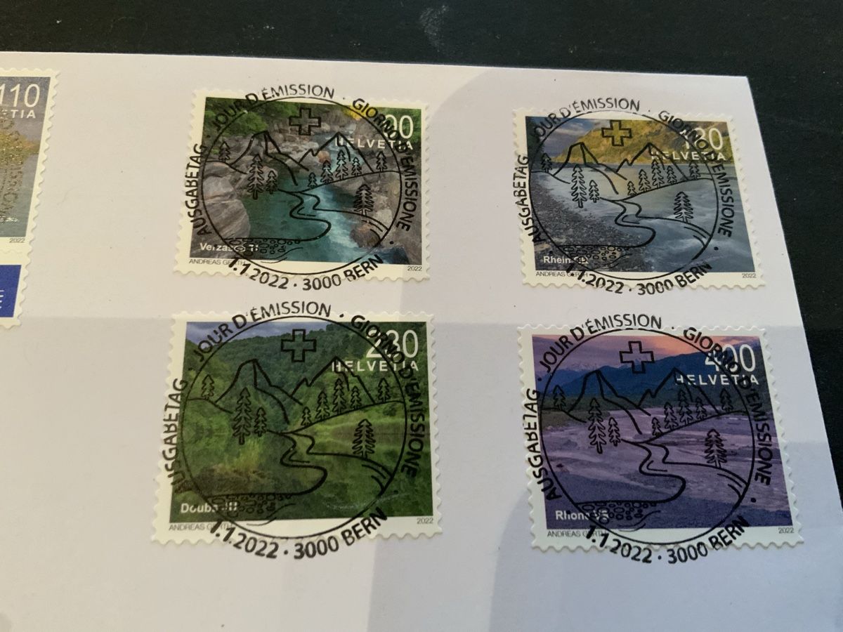 Tutti i francobolli: 2022 DAUERMARKEN FDC VOLL FLUSSLANDSCHAFTEN – Usato da Beinwil am See venduto da Ricri 1